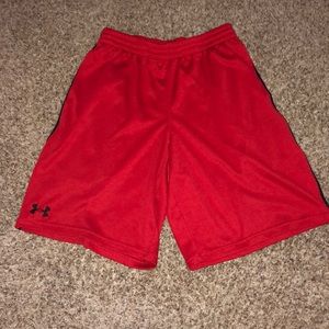 Under Armour Red Athletic Shorts